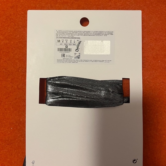 Zara silver silk blend floral scarf NWT - Picture 7 of 9